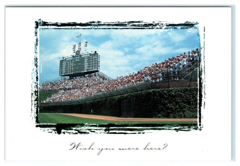 WRIGLEY FIELD, Chicago IL ~ 1999 Schedule CHICAGO CUBS Baseball 4x6 Postcard