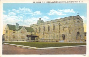 Parkersburg West Virginia 1920s Postcard St John's Evangelical Church