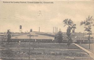 C66/ Crossett Arkansas AR Postcard 1913 Lumber Company Loading Platform 1