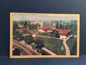 Postcard  Sutter's Fort in Sacramento, CA.   U3