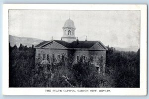 Carson City Nevada Postcard State Capitol Exterior Building 1920 Vintage Antique