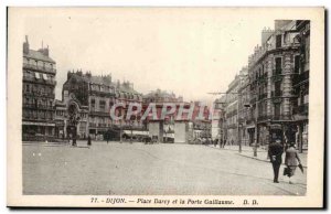 Old Postcard Dijon Place Darcy and La Porte Guillaume