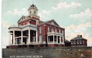 Macon Georgia Masonic Home Color Lithograph Vintage Postcard U2853