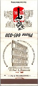 Vintage Matchbook Cover - Twins Motor Motel ST. Paul, MINNESOTA MB75
