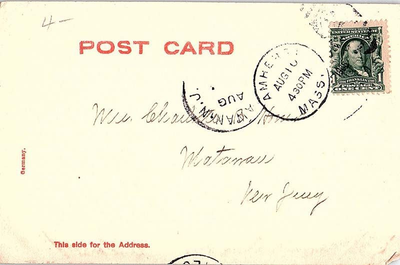Postcard PANORAMIC SCENE Northampton Massachusetts MA AJ3999