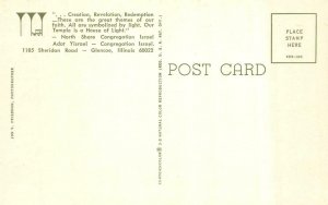 GLENCOE, Illinois IL    NORTH SHORE CONGREGATION ISRAEL  Synagogue  Postcard