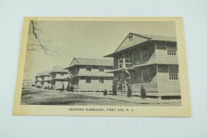 WWI WWII Modern Barracks Fort Dix, NJ World War Vintage Postcard P72 