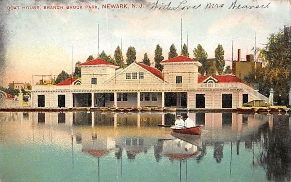 Boat House, Branch Brook Park in Newark, New Jersey