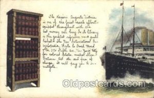 Kaiserim Auguste Victoria Steamer Ship 1907 creases near bottom edge, some co...