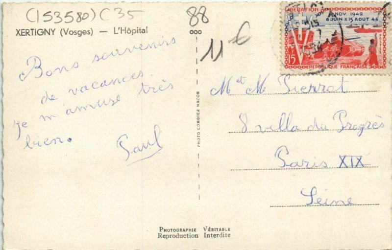 CPA XERTIGNY - L'hopital (153580)