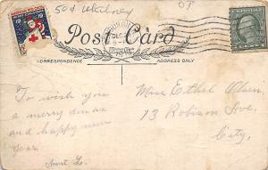 Badly Damaged Card Christmas 1910 