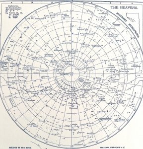 Constellations Southern Hemisphere Chart 1938 Astronomy Print Planets Moon DWU7