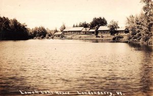 Londonderry Vermont Lowell lake House Real Photo Vintage Postcard AA7895