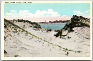 Sand Dunes Gloucester Massachusetts MA Buildings Across the Ocean Postcard