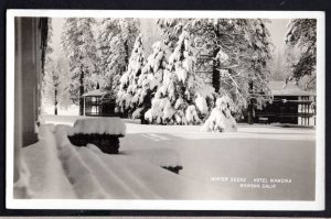 California WAWONA Winter Scene - Hotel Wawona RPPC Real Photo Postcard