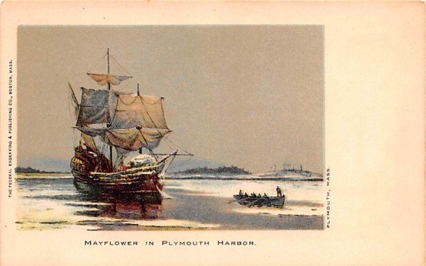 Mayflower in Plymouth Harbor in Plymouth, MA