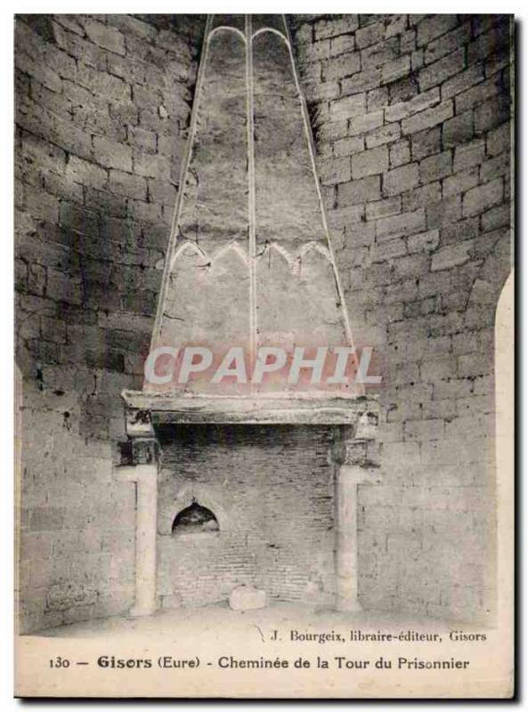Postcard Gisors Old Chimney tower prisoner