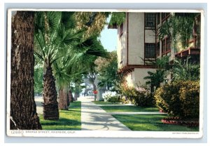 Vintage Orange Street, Riverside, CA. Postcard F115E