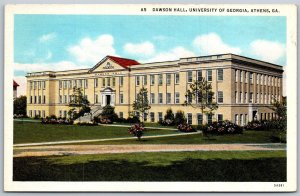 Vtg Athens GA Dawson Hall University of Georgia 1930s Linen View Unused Postcard