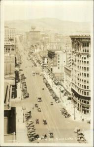 Salt Lake City UT Main St. Birdseye View Real Photo Postcard