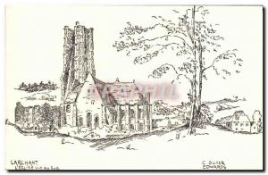 Old Postcard Larchant L & # 39Eglise View South