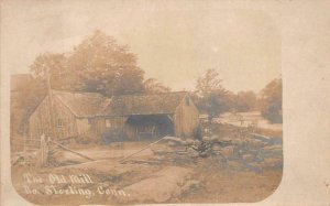 RPPC THE OLD MILL NORTH STERLING CONNECTICUT REAL PHOTO POSTCARD (c. 1905)