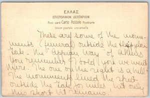 Athens Greece c1910 Postcard Kerameikos Ceramicus  Ruins