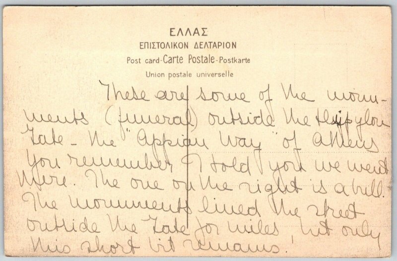 Athens Greece c1910 Postcard Kerameikos Ceramicus  Ruins