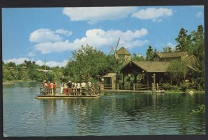 Florida Walt Disney World - Heading For Adventure Aboard Log Rafts ~ Chrome