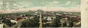 el salvador, SANTA ANA, Vista de la Ciudad, Double Panorama (1910s) Postcard