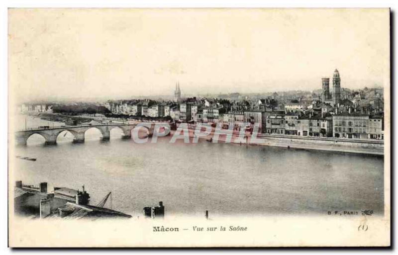 Old Postcard View On The Macon Saone