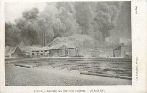 Belgium Antwerp oil tank fire disaster 26 August 1904