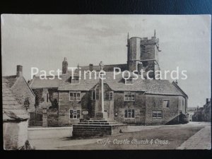 c1910 - Corfe Castle Church & Cross 160515