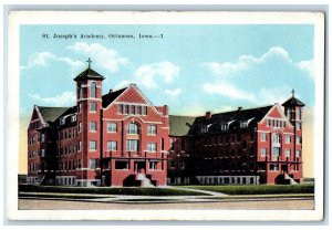 c1950's St. Joseph's Academy School Campus Building Ottumwa Iowa IA Postcard 