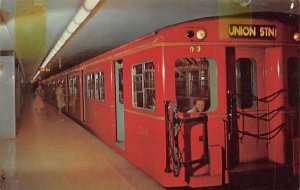 Subway Toronto Ontario, Canada Railroad, Train Postcard