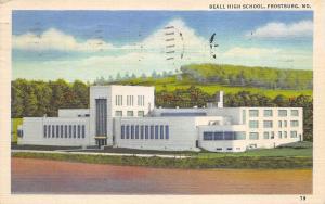 Frostburg Maryland 1947 Postcard Beall High School