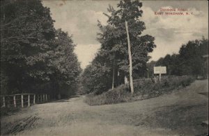 East Windham New York NY Dividing Road c1910 Vintage Postcard