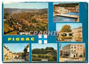 Postcard Modern Figeac Lot