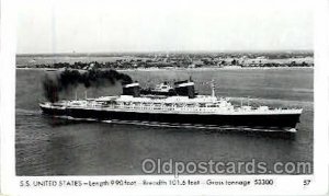 S.S. United States Steam Ship Unused 