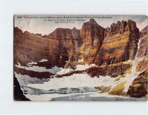 Postcard Iceberg Lake, Glacier National Park, Montana