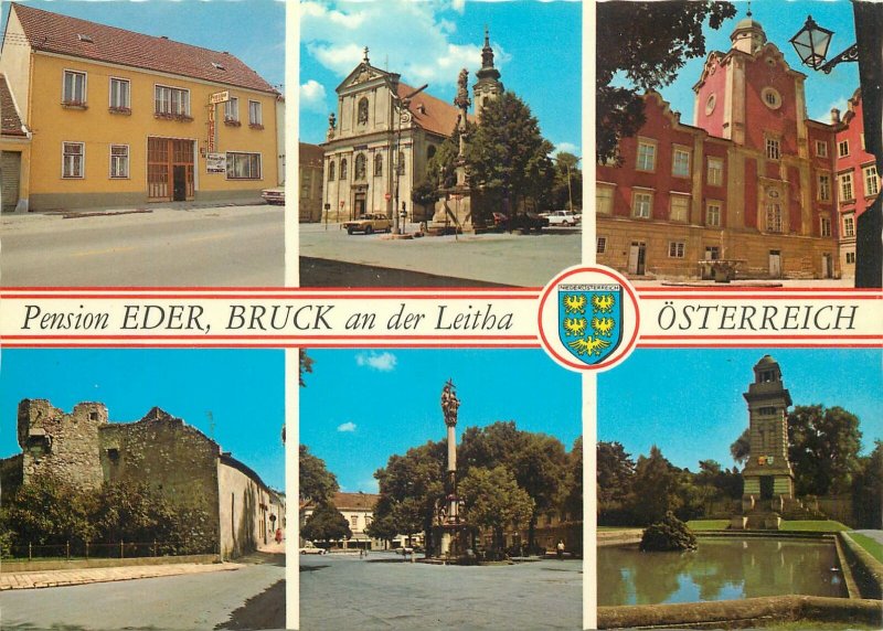 Austria multi view pension eder bruck an der leitha osterreich Postcard