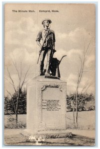 The Minute Man Statue Concord Worcester Massachusetts MA Posted Vintage Postcard