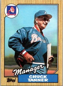 1987 Topps Baseball Card Chuck Tanner Manager Atlanta Braves sk3091
