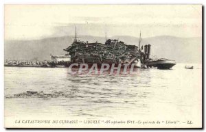 Old Postcard Boat Catastrophe of Freedom breastplate What remains of Freedom