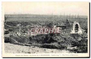 Old Postcard Chemin des Dames La Ferme de Malmaison Army