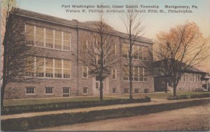 Postcard Fort Washington School Upper Dublin Township Montgomery PA