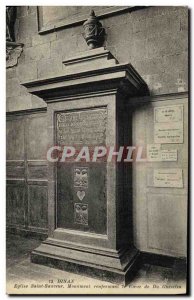 Postcard Old Dinan Saint Sauveur Church Monument containing the heart of Du G...