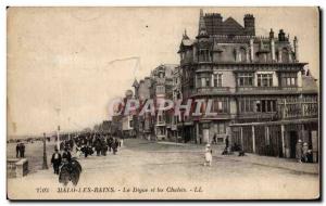Malo les Bains - La Digue and Cottages - Old Postcard