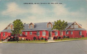 J81/ Pell City Alabama Postcard Linen Lewis Motel Building 338