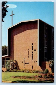 Lawrence Kansas Postcard Immanuel Lutheran Church Student Center Vermont St 1960